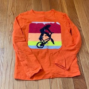 Gap flip sequin shirt small boys